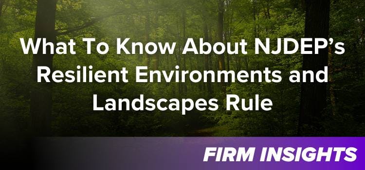 What To Know About NJDEP’s Resilient Environments and Landscapes Rule