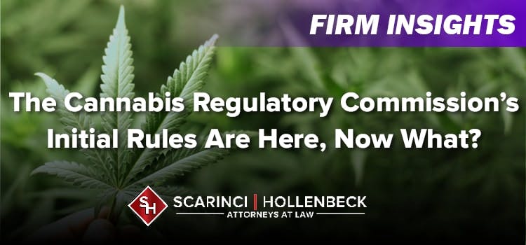 The Cannabis Regulatory Commission’s Initial Rules Are Here, Now What?