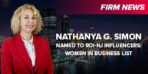 Nathanya G. Simon Named to ROI-NJ Influencers: Women in Business List