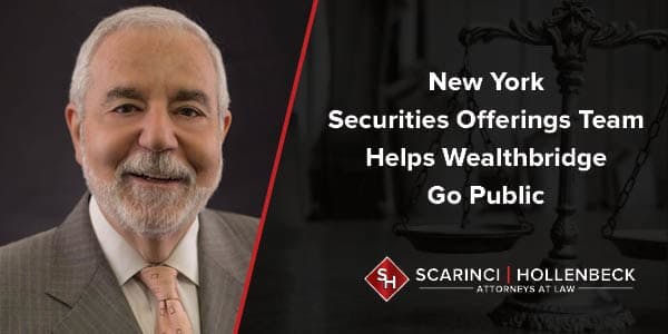 New York Securities Offerings Team Helps Wealthbridge Go Public