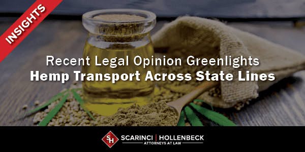 U.S. Department of Agriculture Legal Opinion Greenlights Hemp Transport Across State Lines