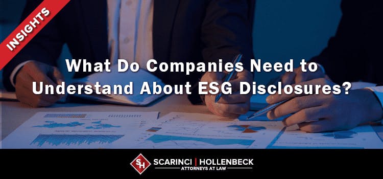 What Do Companies Need to Understand About ESG Disclosures