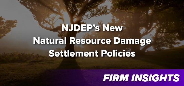 NJDEP’s New Natural Resource Damage Settlement Policies
