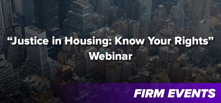 “Justice in Housing: Know Your Rights” Webinar
