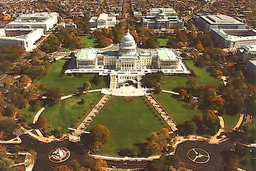 Aerial view of the Capitol Hill
